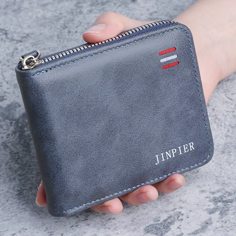 Portefeuille Homme 2026 Nouveau Style Court Tendance Grande Capacité Porte-Cartes en Cuir Souple Design Horizontal