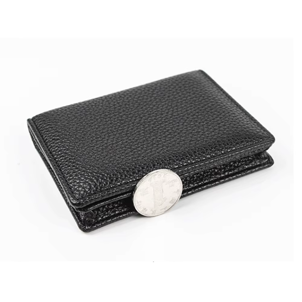 Porte-cartes de visite en cuir véritable