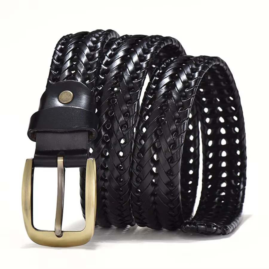 Ceinture tressée décontractée pour homme