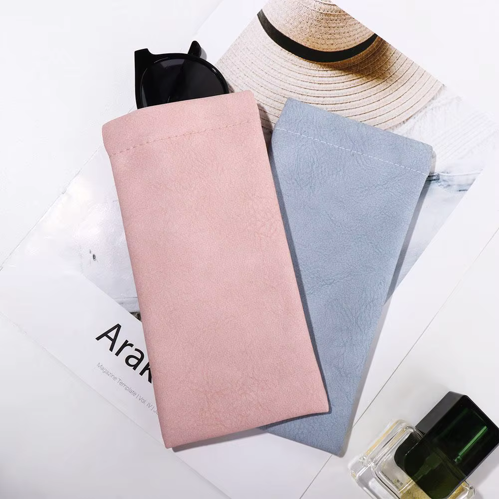 Étui de protection pour lunettes de soleil en cuir imperméable pour femme