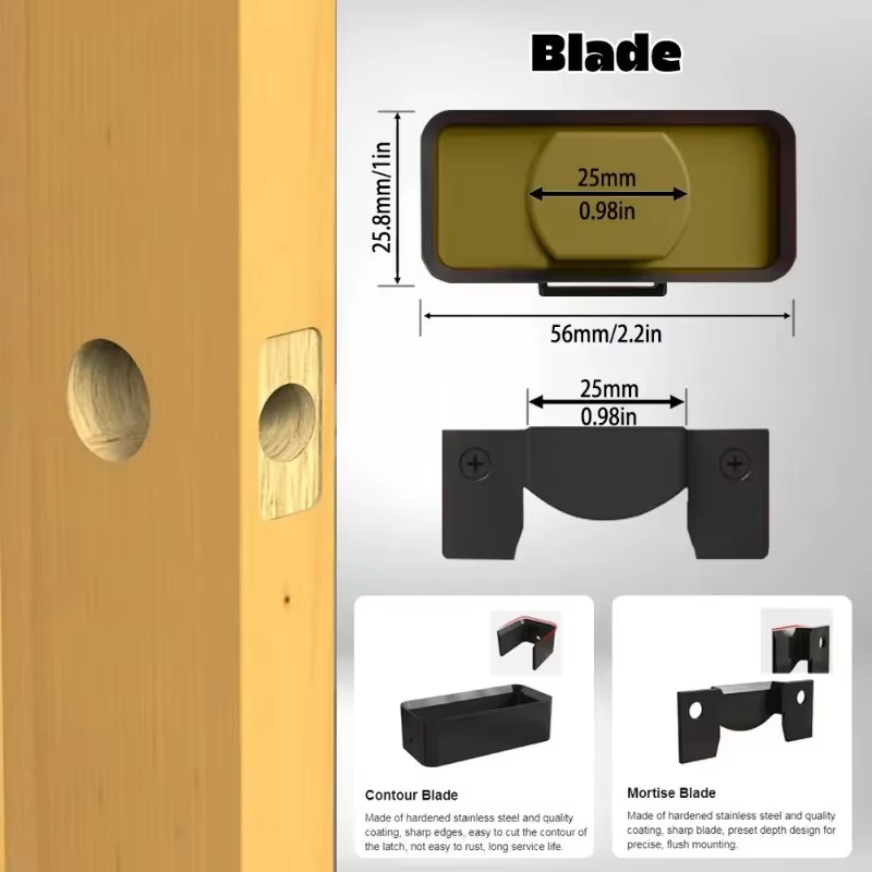 Kit d'installation d'outils pour mortaises de serrures de porte - Indispensable pour retirer et installer les serrures de porte avec facilité