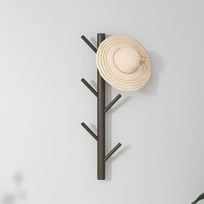 Cintre mural en bois massif simple et moderne, armoire T1, meubles de chambre à coucher, vêtements ménagers, rangement pour chapeaux
