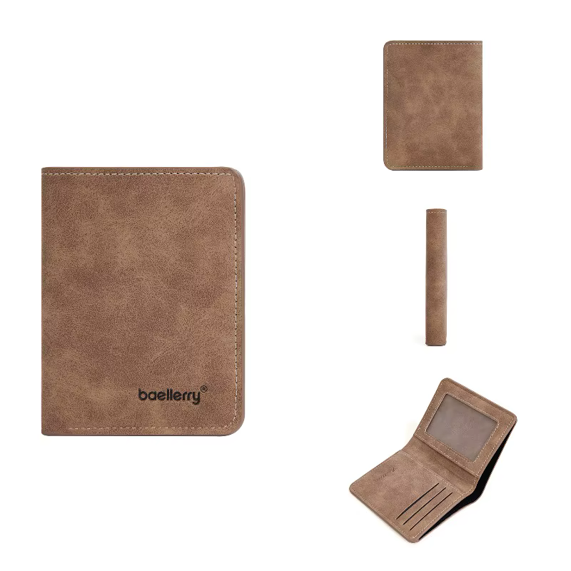 Portefeuille fin en cuir sablé pour homme Baellerry