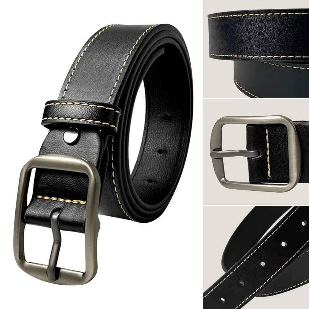 Ceinture en cuir pour hommes boucle ardillon jean