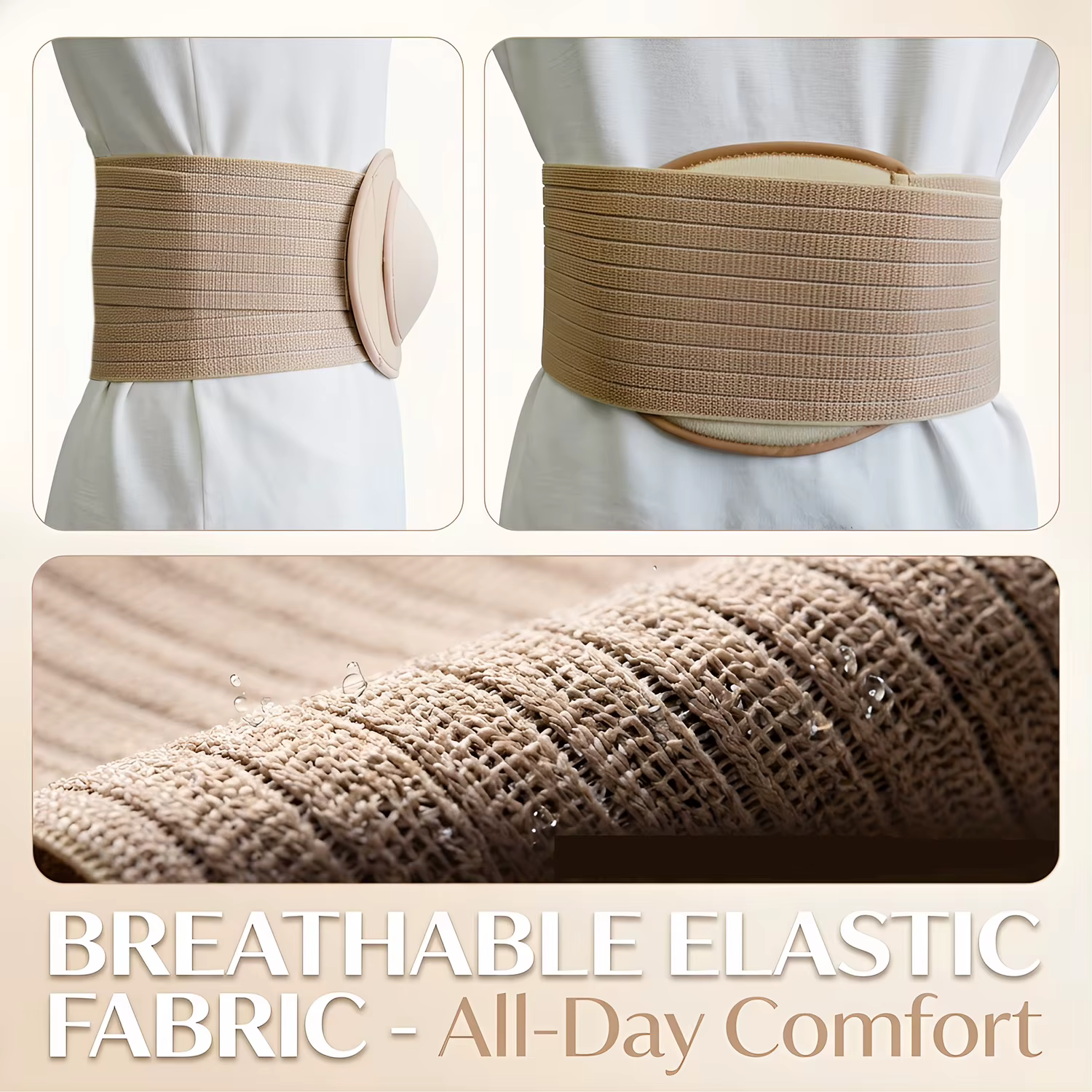 Ceinture pour hernie ombilicale, attelle de soutien abdominal avec coussinet de compression, pour hernies ombilicales, ventrales, épigastriques et incisives