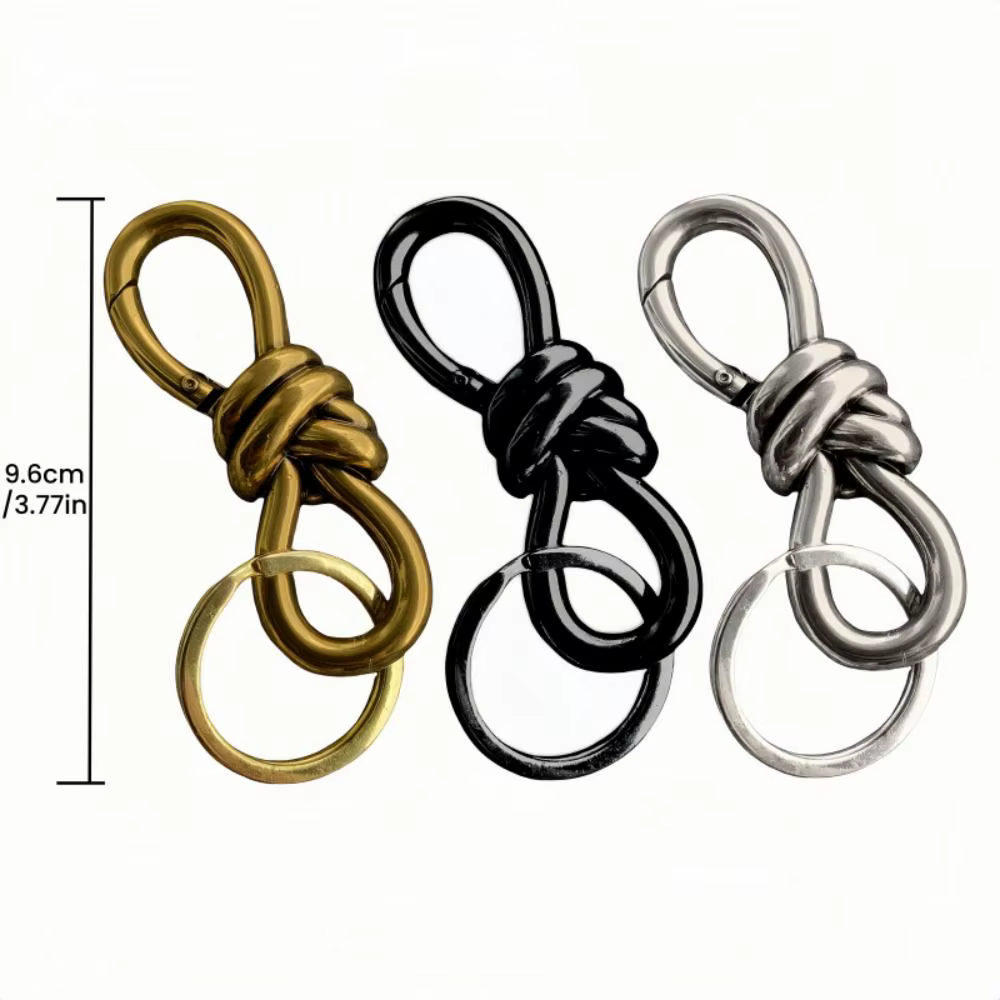 Porte-clés créatif à nœud torsadé en forme de 8