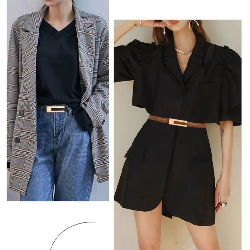 Ceinture pour femme élégante de style vintage, ceinture pour femme décorée d'une boucle dorée, magnifique ceinture de taille