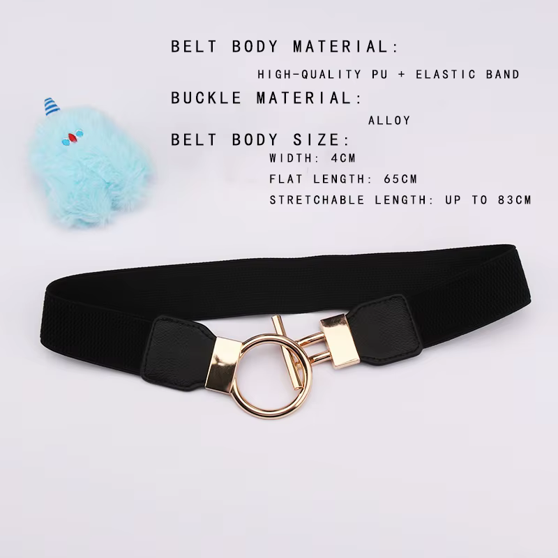 Ceinture à boucle ronde pour femmes