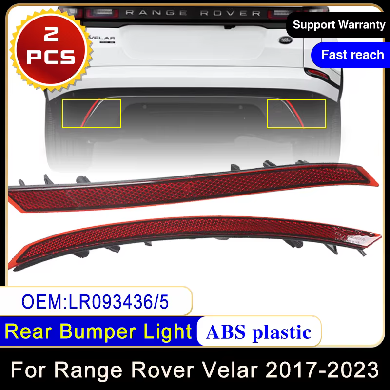 2 réflecteurs de pare-chocs arrière pour Range Rover Velar L560, 2017 ~ 2023, LR093436, LR093435, feu de Stop, clignotant