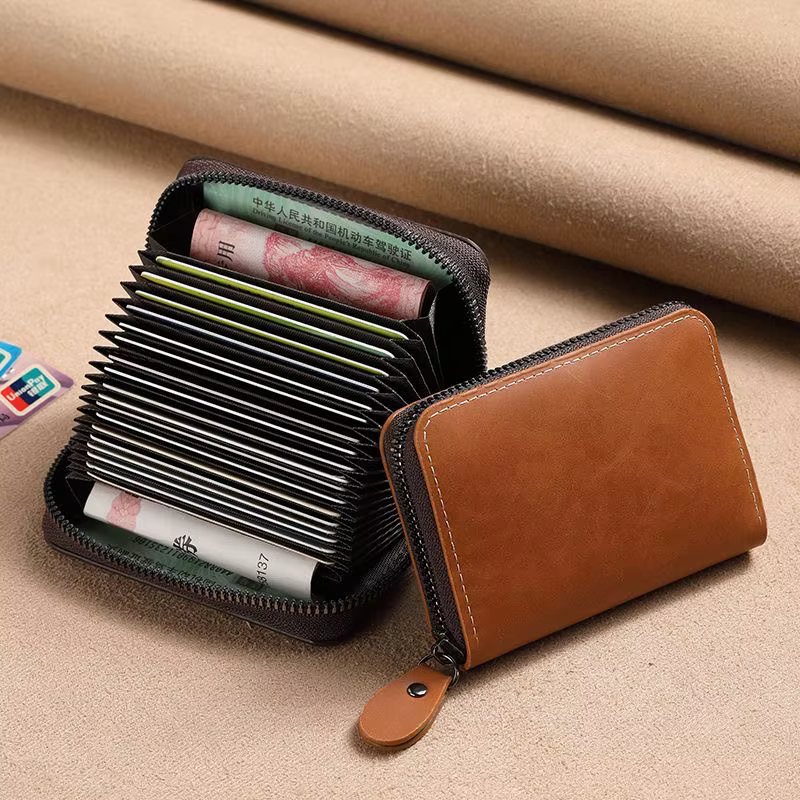 Porte-cartes de visite en cuir PU pour homme