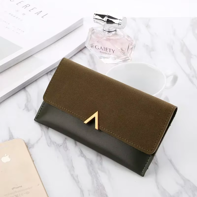 2023 cuir femmes portefeuilles moraillon dame sacs d'argent fermeture éclair porte-monnaie femme enveloppe portefeuille