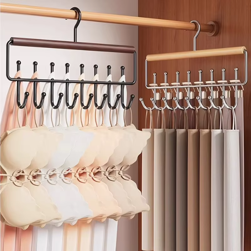 1 pièce Porte-vêtements et organisateur de chapeaux avec crochets, gain de place, organisateur de placard suspendu pour jeans, jupes, chaussettes et pantalons