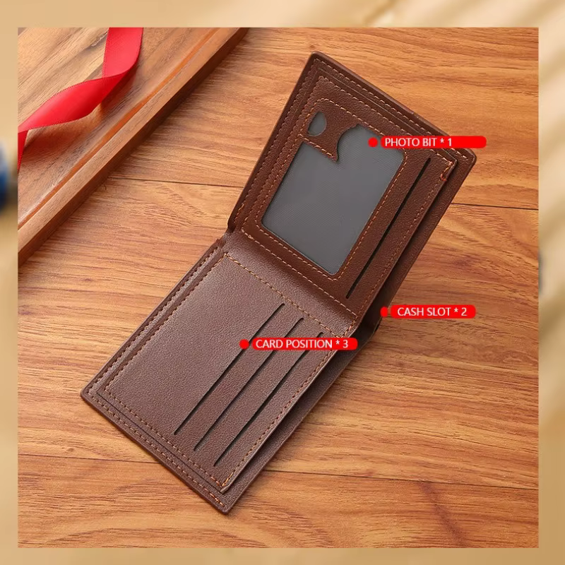 Portefeuille fin pour homme - Porte-cartes de crédit en similicuir