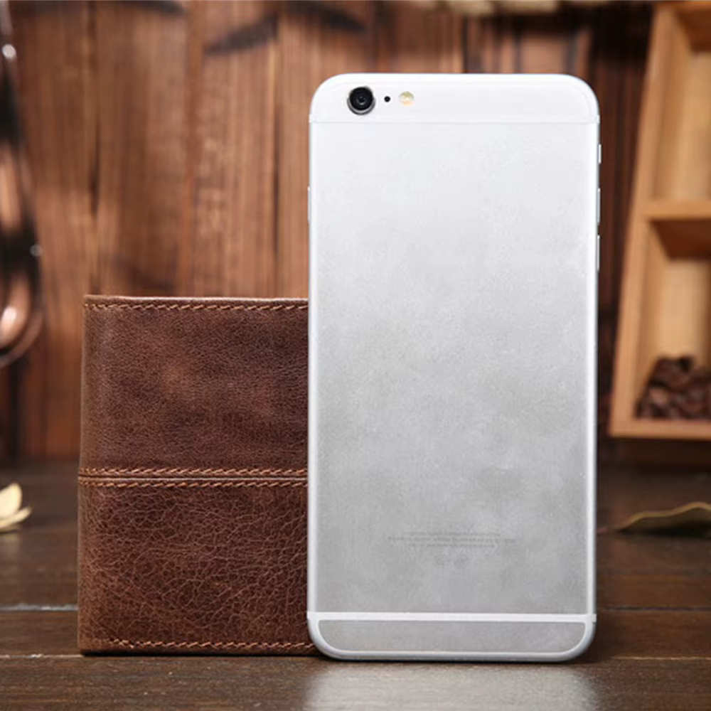 Portefeuille en cuir véritable personnalisé pour homme - style court