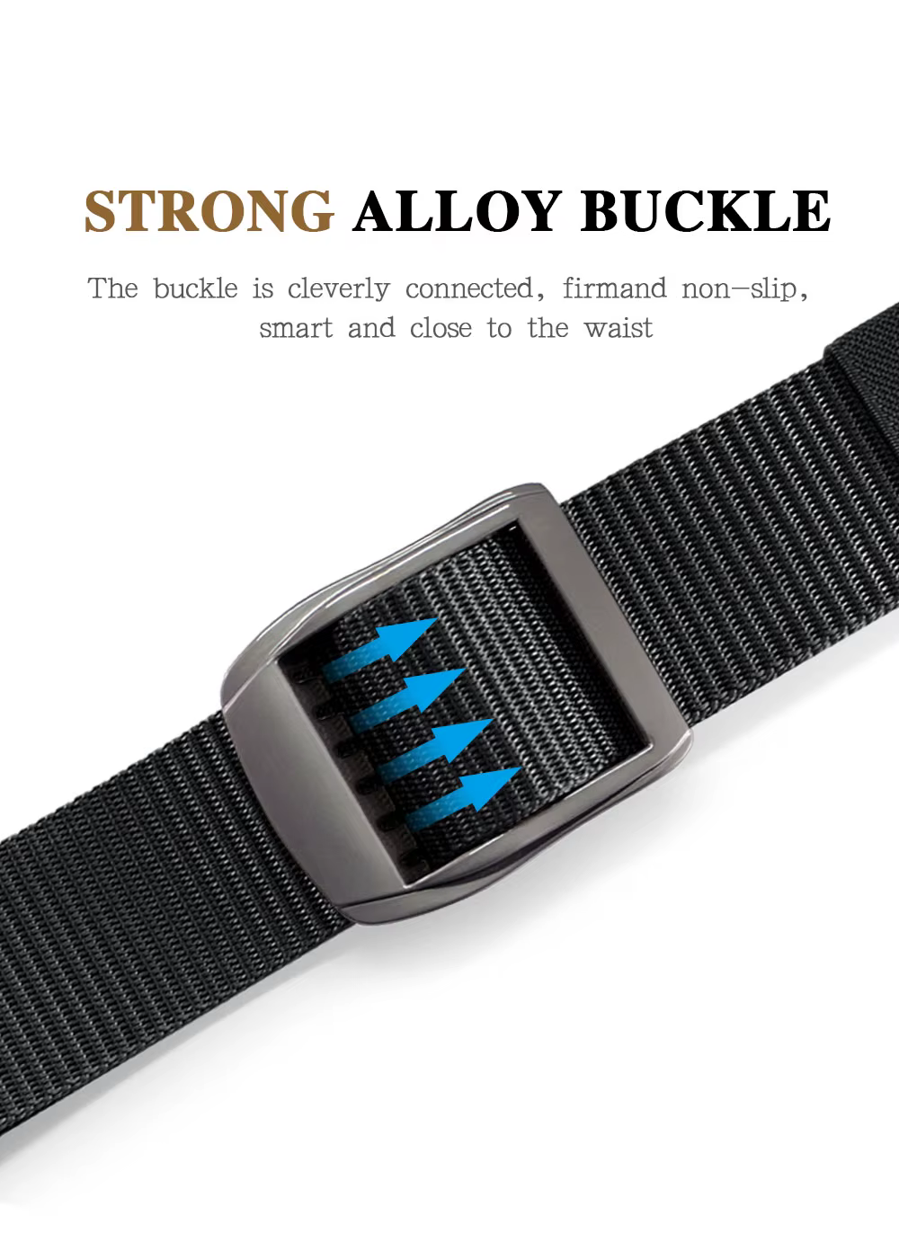Hommes ceintures boucle ardillon ceinture en Nylon mâle armée