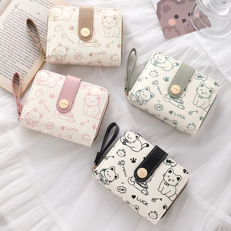 Porte-monnaie chat mignon pour femmes