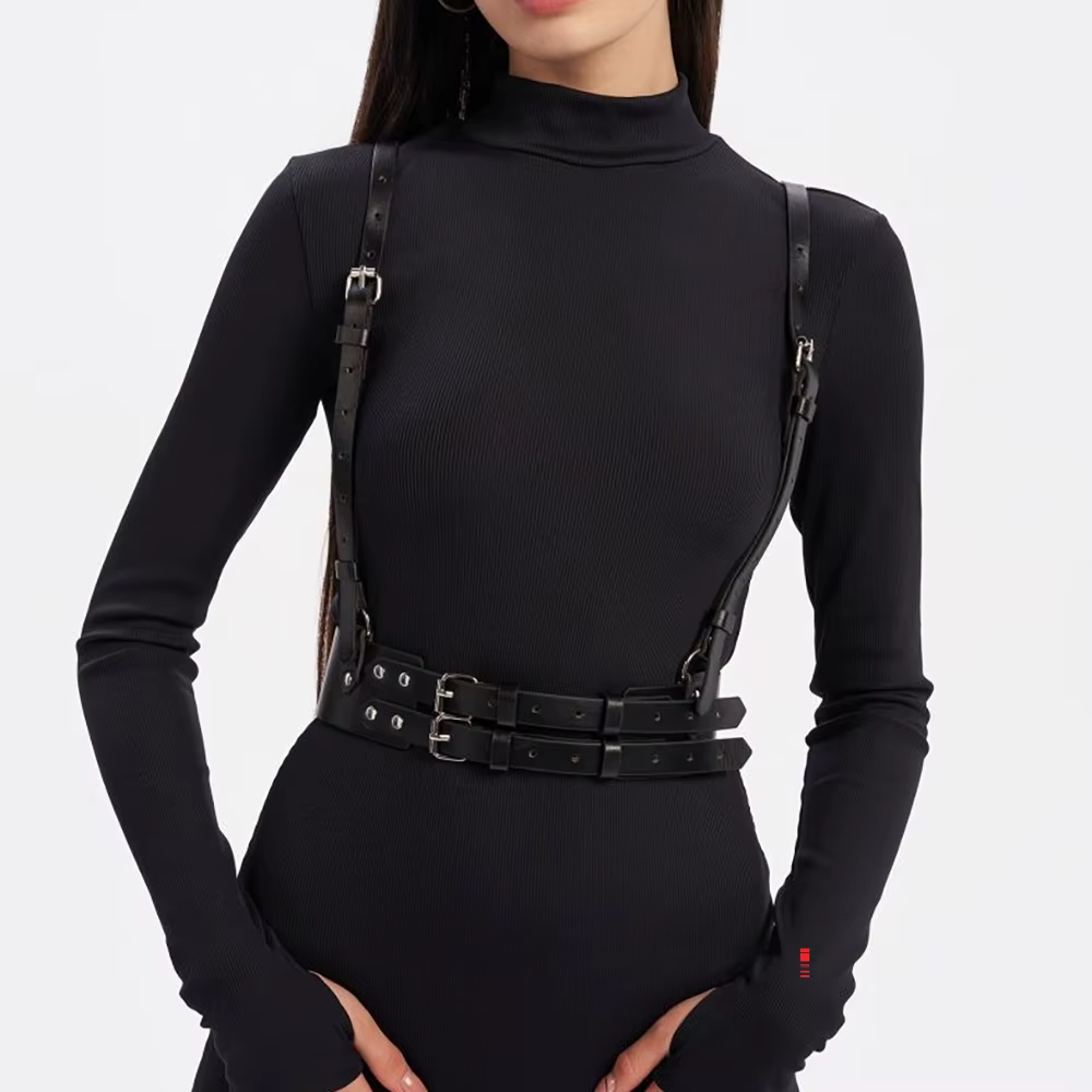 Punk Taille Harnais Corset en cuir SFP pour femme