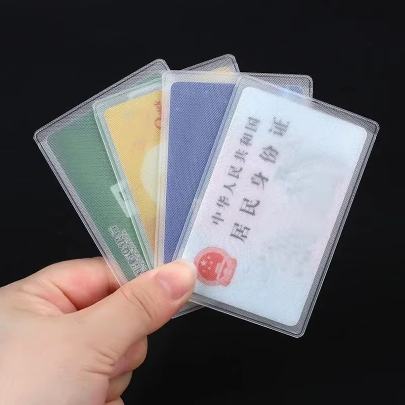 1/5/10 pièces PVC Transparent porte-carte Bus Business Case banque crédit