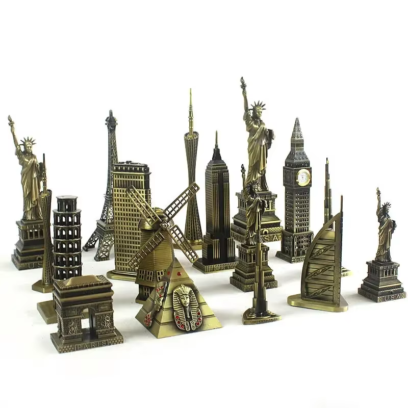 Statue de pont de tour Libert Big Ben, modèle d'architecture de bâtiment de renommée mondiale en métal, Souvenir touristique, décor de maison et de bureau