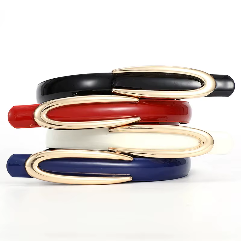 Ceinture en cuir véritable pour femme