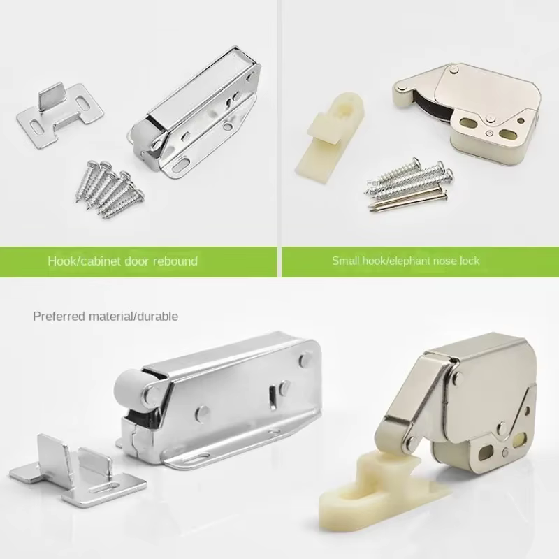 Serrures de sécurité multifonctionnelles pour meubles, loquet à poussoir, serrure d'armoires, système de loquet à ressort automatique, panneau Hurhome Chi, portes