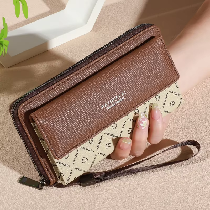 Portefeuille classique en simili cuir pour hommes