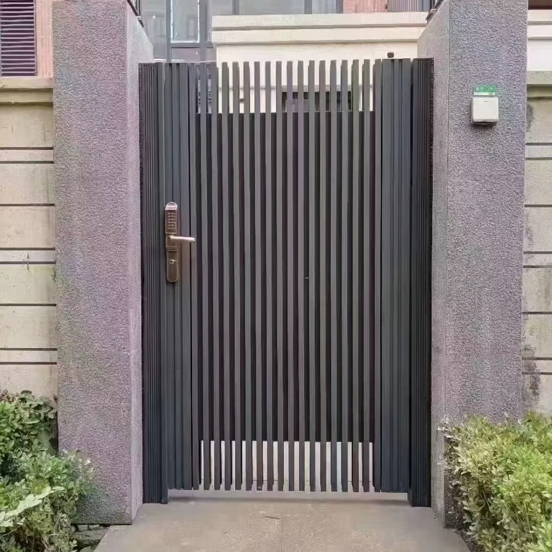 Porte Piétonnière en Aluminium Moderne Résidentielle, Porte de Driway avec Haute Sécurité