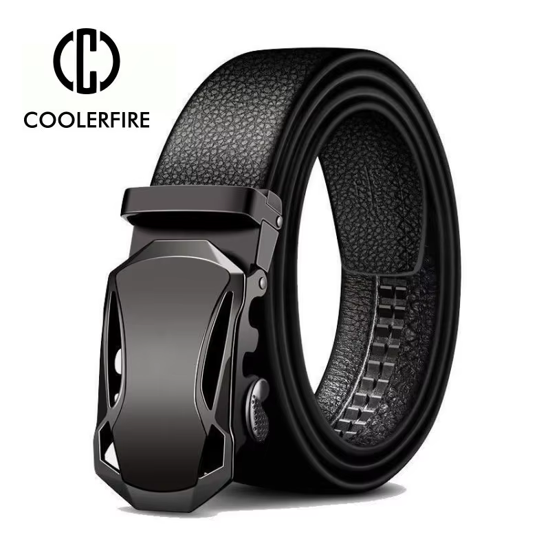 Ceinture pour homme en cuir de luxe avec boucle automatique