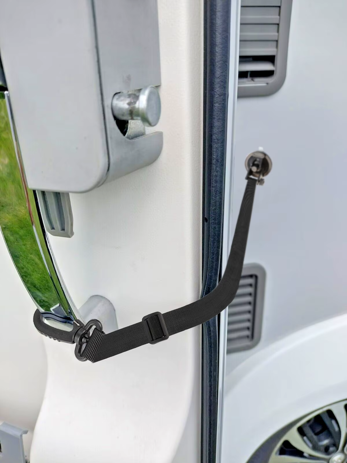 Sangle de retenue de porte de caravane, Polyamide et plastique, bouchon coupe-vent pour portes de camping-car, accessoires de sécurité à maintien sécurisé