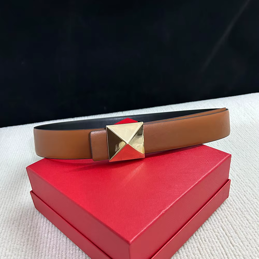 2024 Nouveau large 4CM marque de luxe célèbre ceinture Designer mode réversible femmes