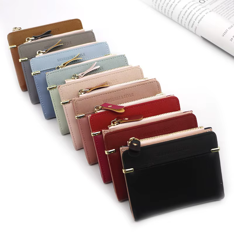 Portefeuille femme court rose porte-monnaie mode portefeuilles