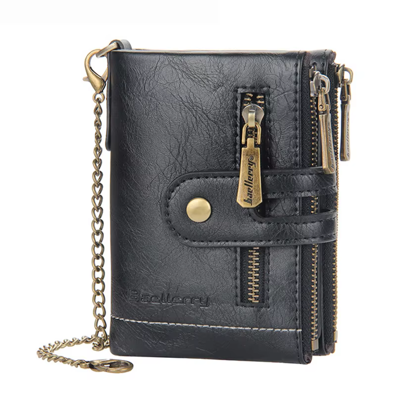 Portefeuille de luxe en cuir PU pour hommes