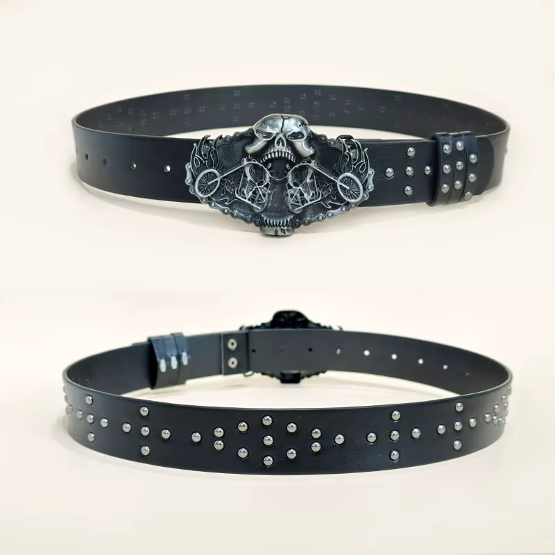 16.8 Grim Reaper – ceinture en cuir Pu pour hommes et femmes