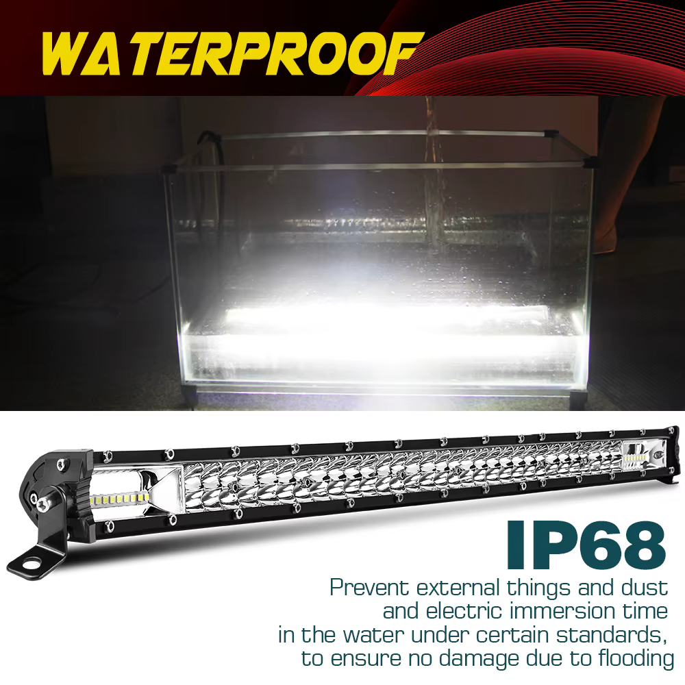 HL 14 "20" 26 "12D barre lumineuse LED mince Double rangée 60W 120W 180W 4x4 barre LED pour voiture Lada tracteurs SUV ATV hors route LED lumière de travail
