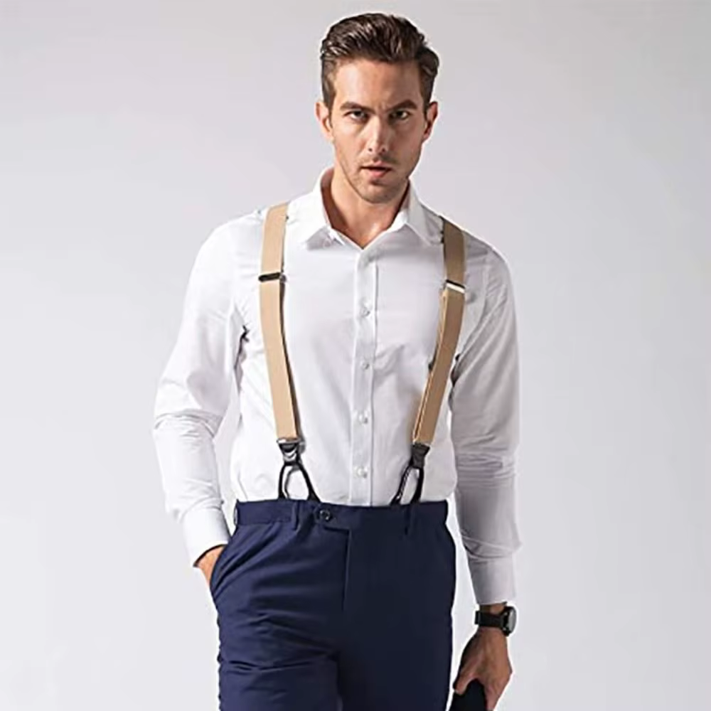 Bretelles Vintage en cuir pour hommes et femmes adultes