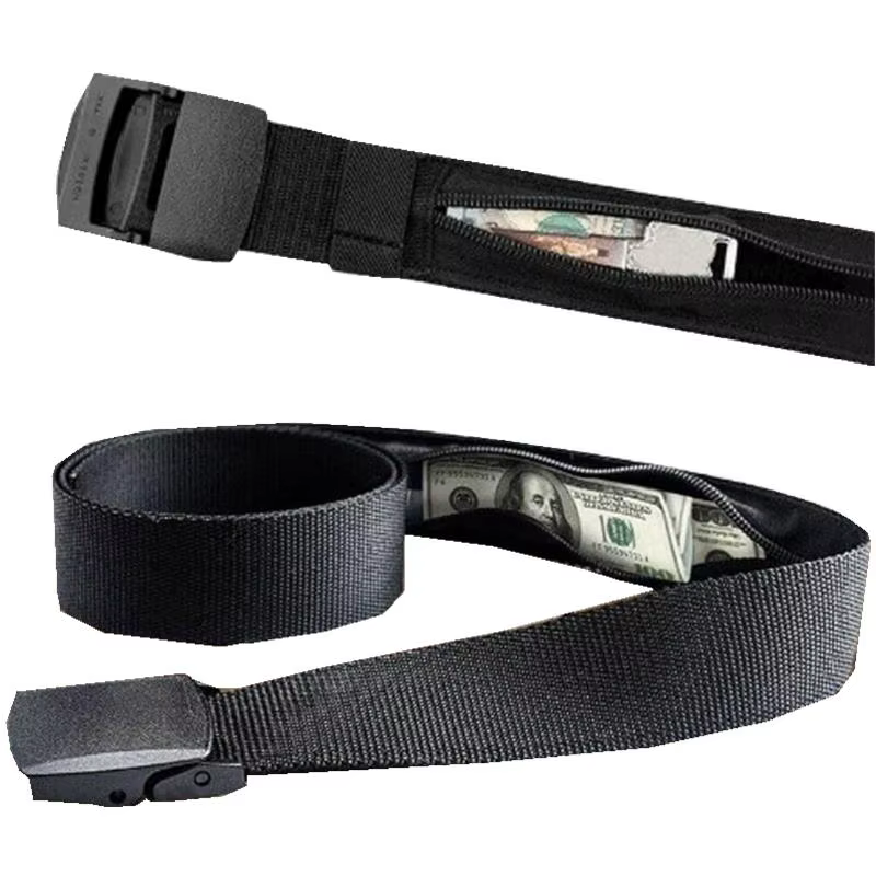 Voyage caché argent Anti-vol ceinture de taille bricolage sangle