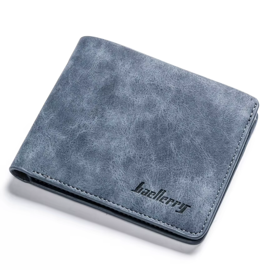 Nouveaux hommes portefeuille en cuir affaires pliable