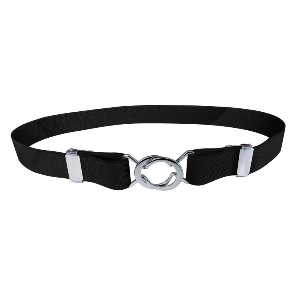 Ceinture extensible élastique réglable pour femmes avec boucle en métal ceinture Web large de 1 pouce ceintures de taille pour pantalons en jean robe ceintures décontractées