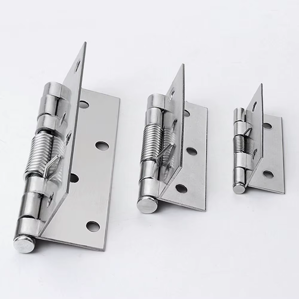 Charnière à ressort à fermeture automatique, charnières de porte en acier inoxydable, charnière d'armoire de positionnement, accessoires de quincaillerie pour meubles