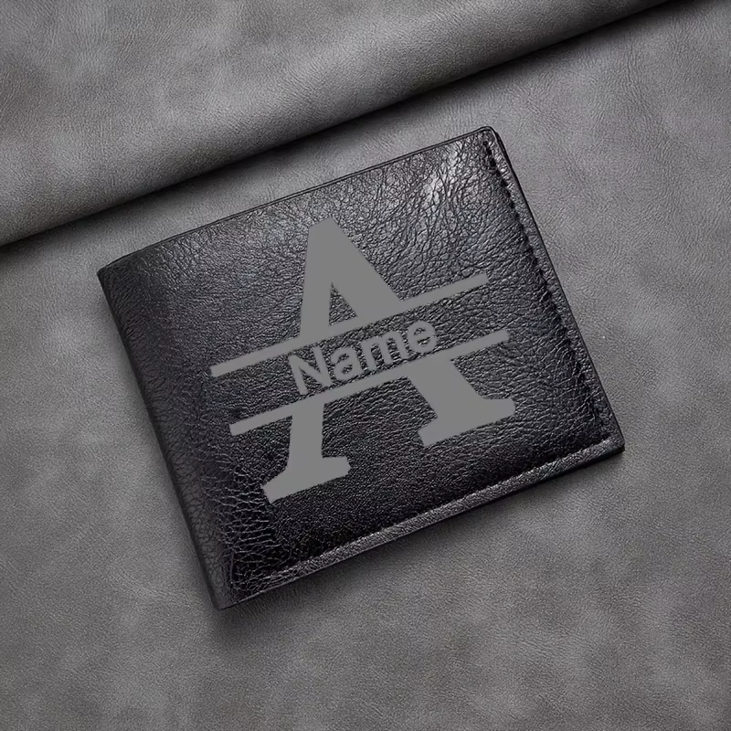 Portefeuille homme personnalisable avec initiales cadeau personnalisé pour mari petit ami papa-anniversaire anniversaire fête des pères noël
