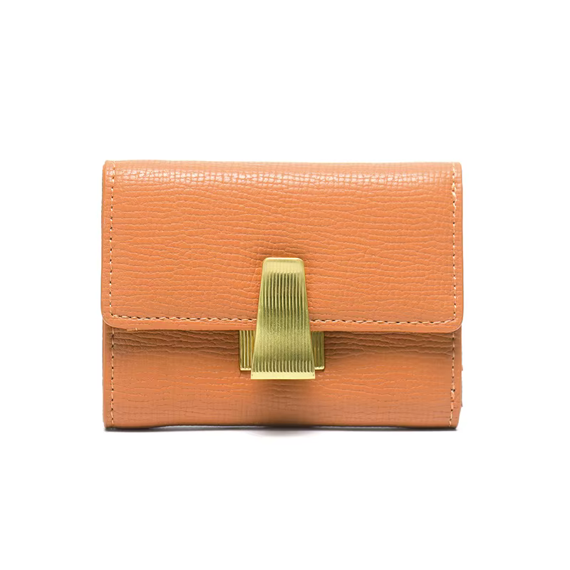 Portefeuille court en cuir de vache pour femme