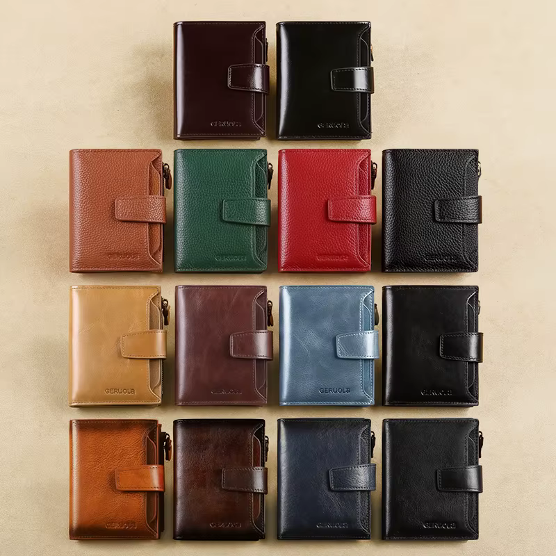 GERUOLA Portefeuille en cuir véritable pour homme