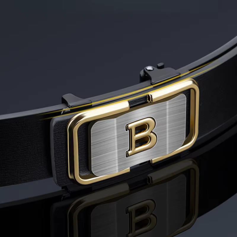 Ceinture pour homme avec boucle automatique sans dents