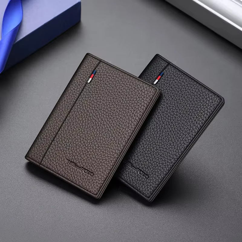 Marque de luxe Mini Ultra-mince petit portefeuille hommes court en cuir petit porte-carte portefeuille jeunesse en cuir véritable porte-monnaie WILIAMPOLO