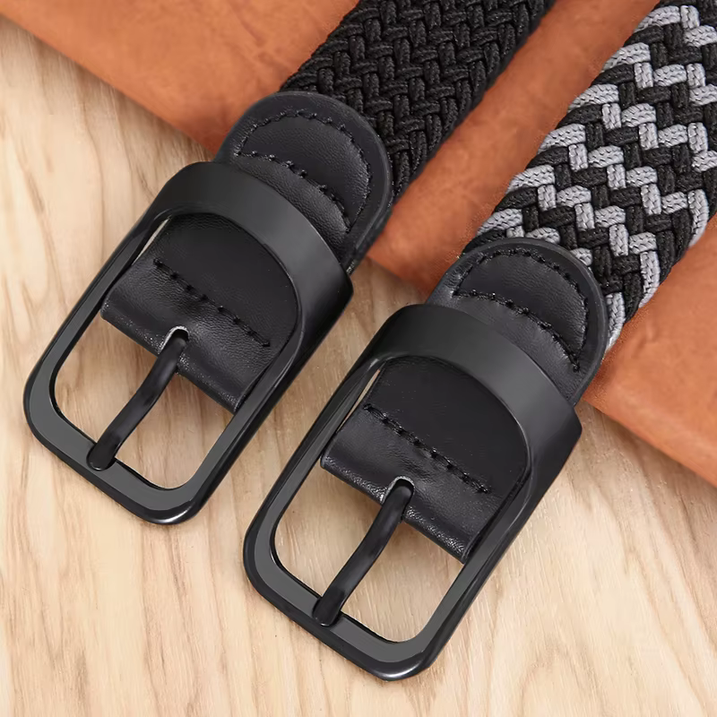 Ceinture tissée élastique en toile extensible pour hommes et femmes