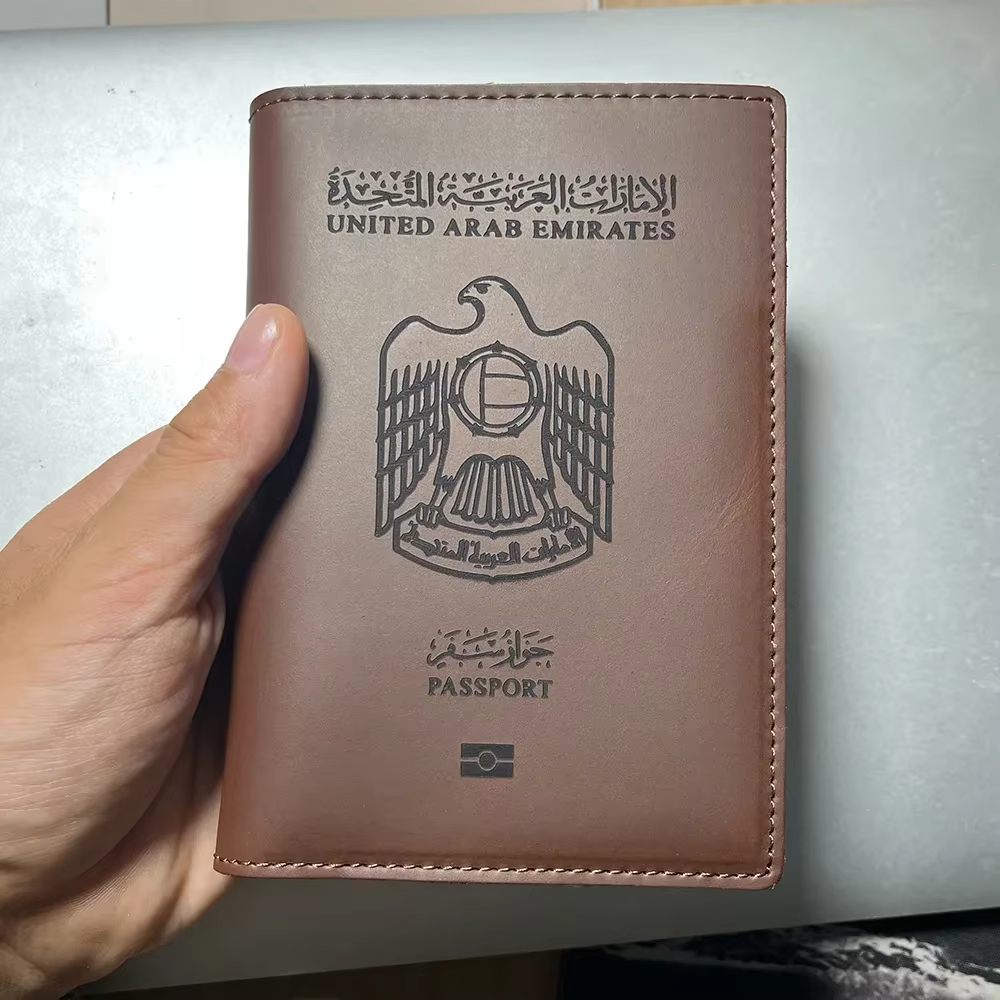 Juste de passeport en cuir véritable