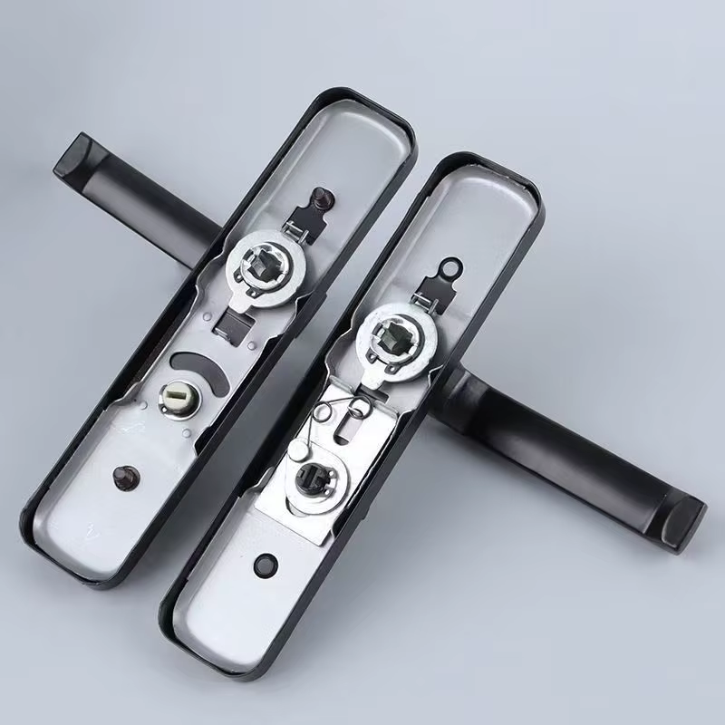 Nouvelle serrure de porte de salle de bain moderne et minimaliste, sans clé, pour toilettes, serrure métallique à languette unique