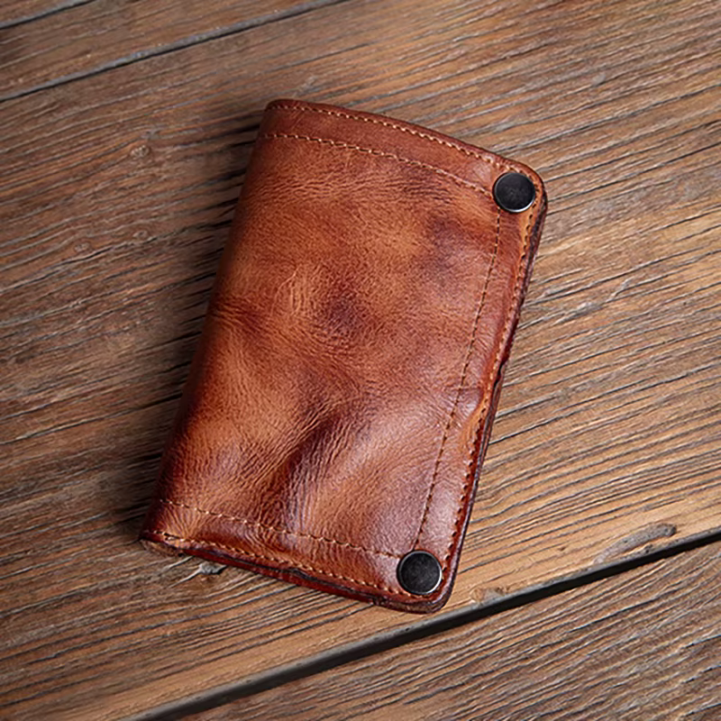 GURO haute qualité hommes portefeuille en cuir véritable Vintage à deux volets pince à billets porte-carte de crédit Design de luxe avec fermeture éclair poche à monnaie