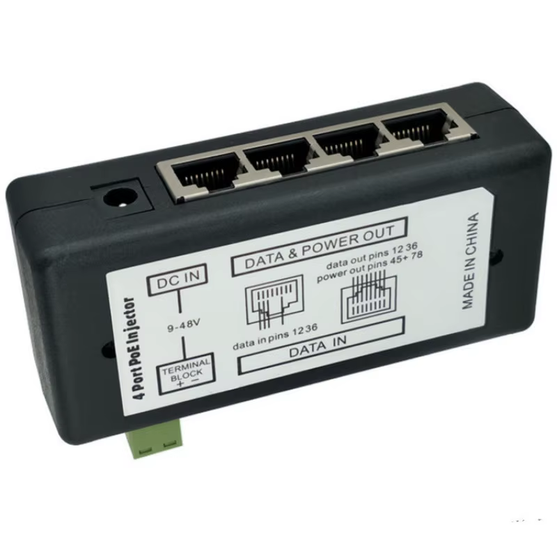 Injecteur POE 4Ports 8 Ports séparateur POE pour réseau de vidéosurveillance caméra POE alimentation sur Ethernet IEEE802.3af offre spéciale