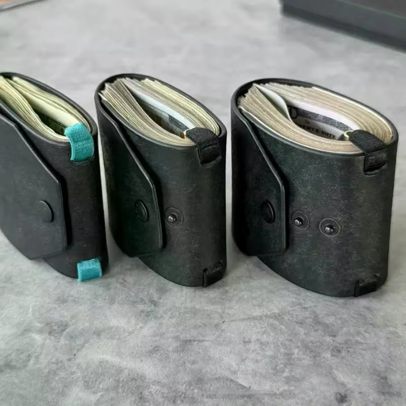 Portefeuille en cuir PU / Porte-monnaie — Porte-billets à accès rapide — Clip organisateur